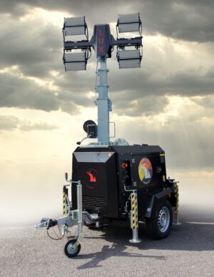 Light mast 8.5m with a trailer